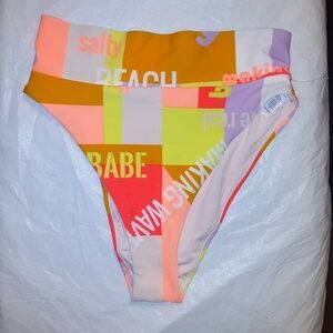 Aerie Medium High-Waisted graphics Bikini